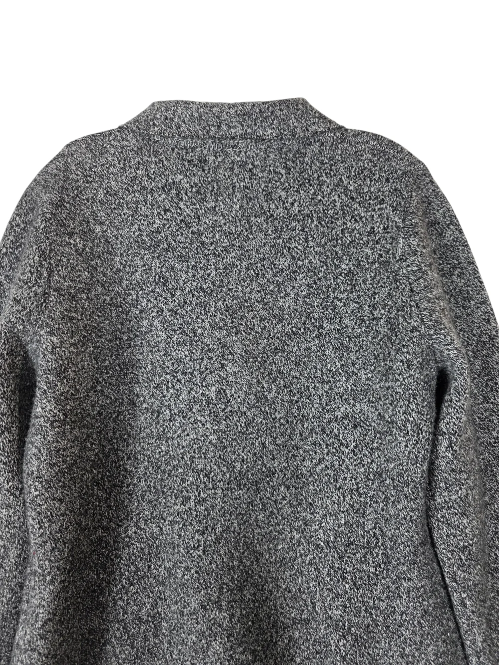 Zara 100% wool knit  Women's Marled Black-Gray  Cardigan with gold buttons - Picture 3 of 12